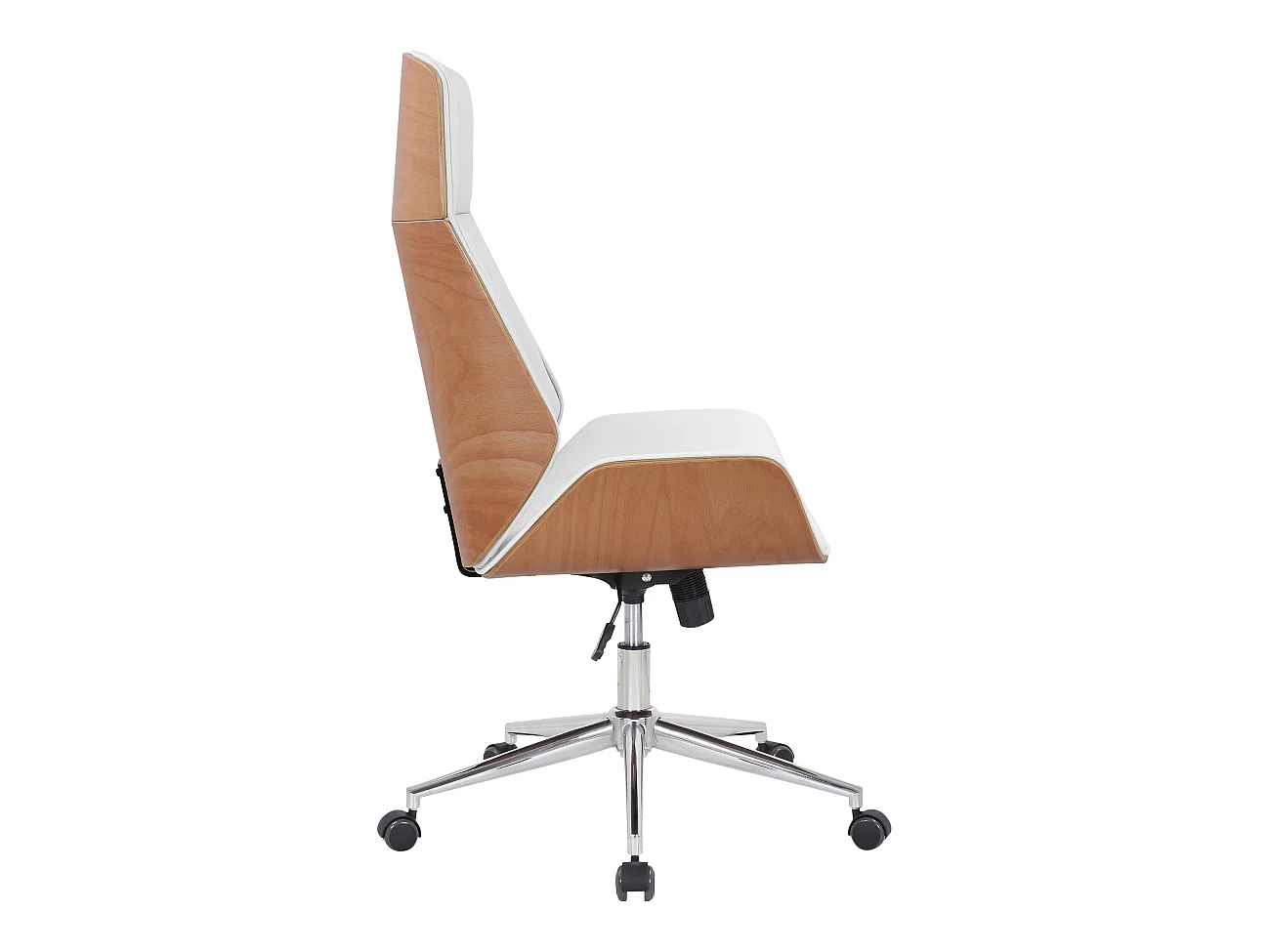 Fauteuil de bureau Varel - Bois naturel - blanc110.00