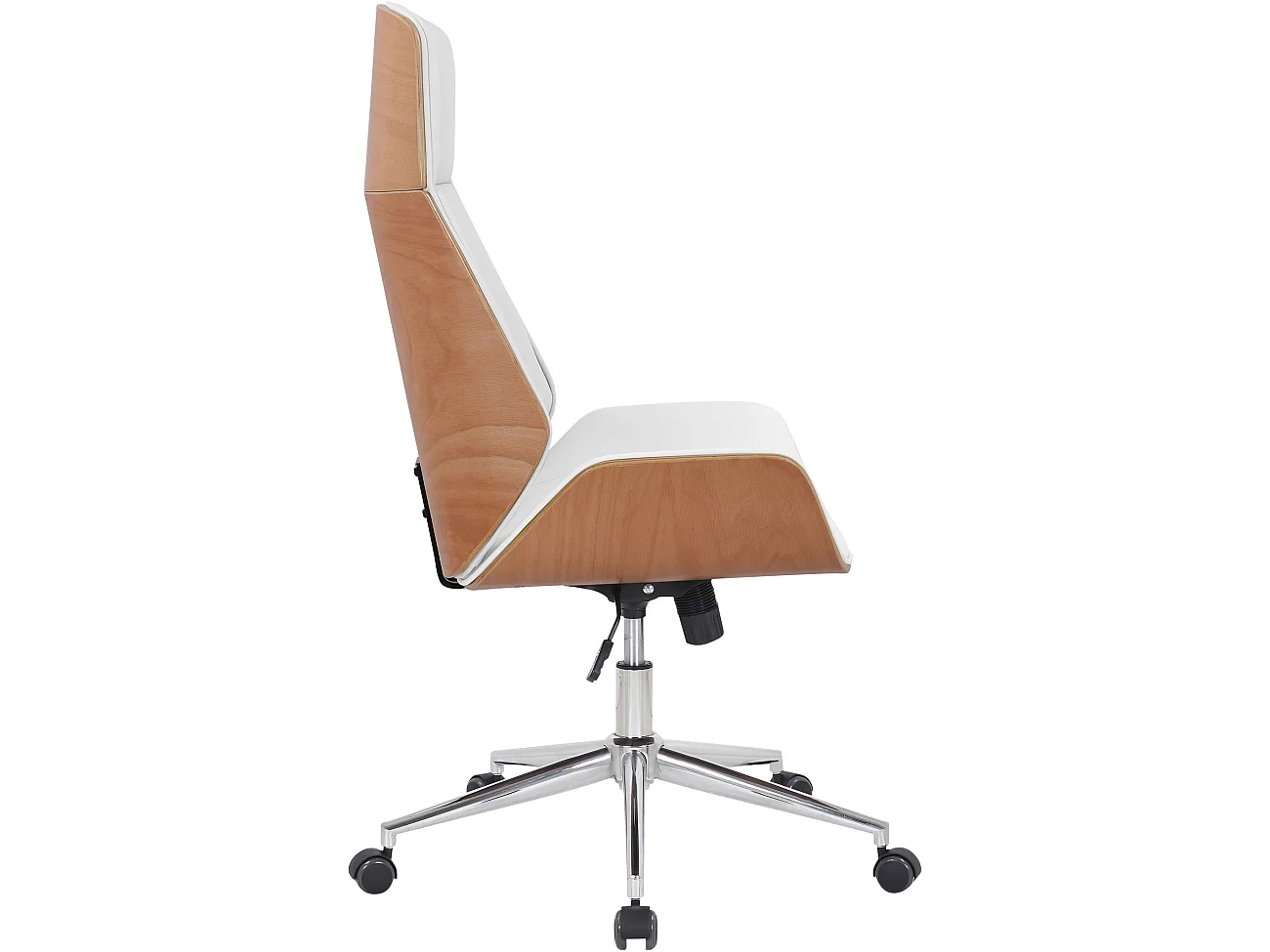 Fauteuil de bureau Varel - Bois naturel - blanc110.00