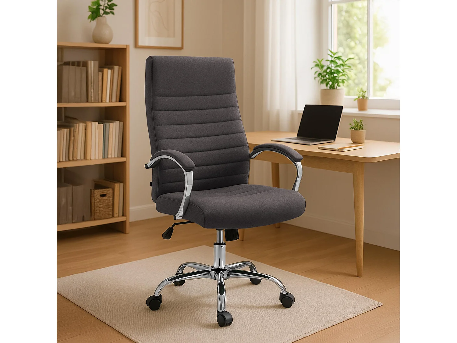 Fauteuil de bureau Valais - Tissu gris foncé110.00