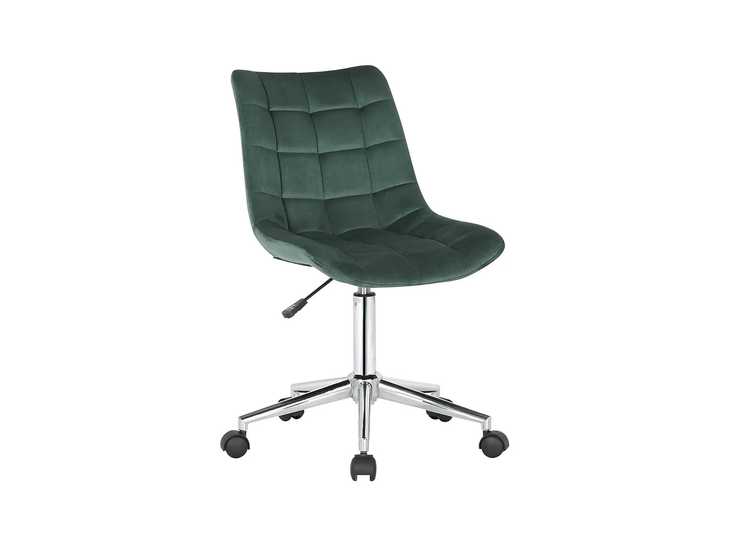 Bureaustoel - Fluweel & Metaal in chroomoptiek - groen - Medford