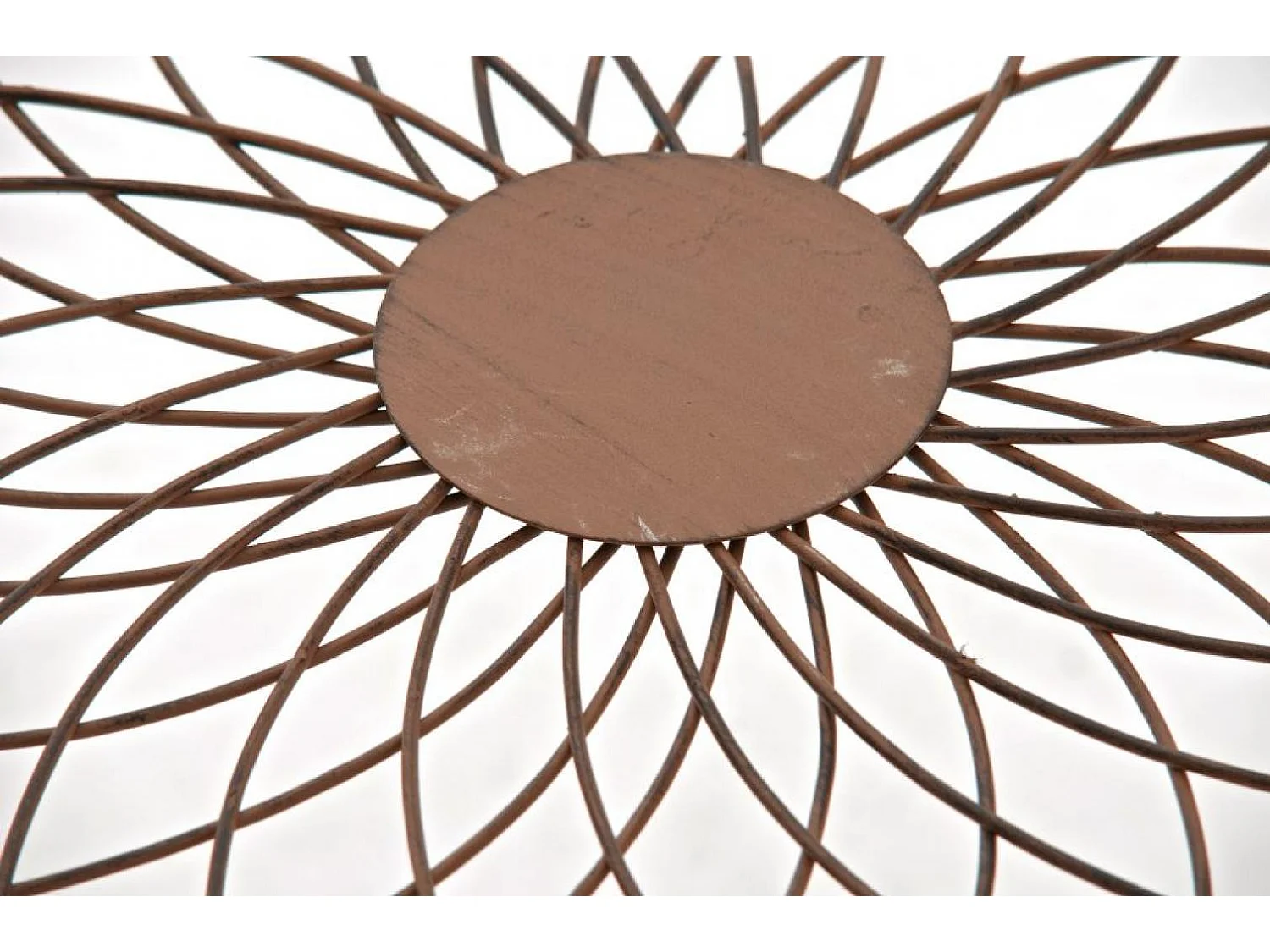 Bijzettafel tuin - vierkant - Metaal - 49 x 45 cm - antiek bruin - Zarina