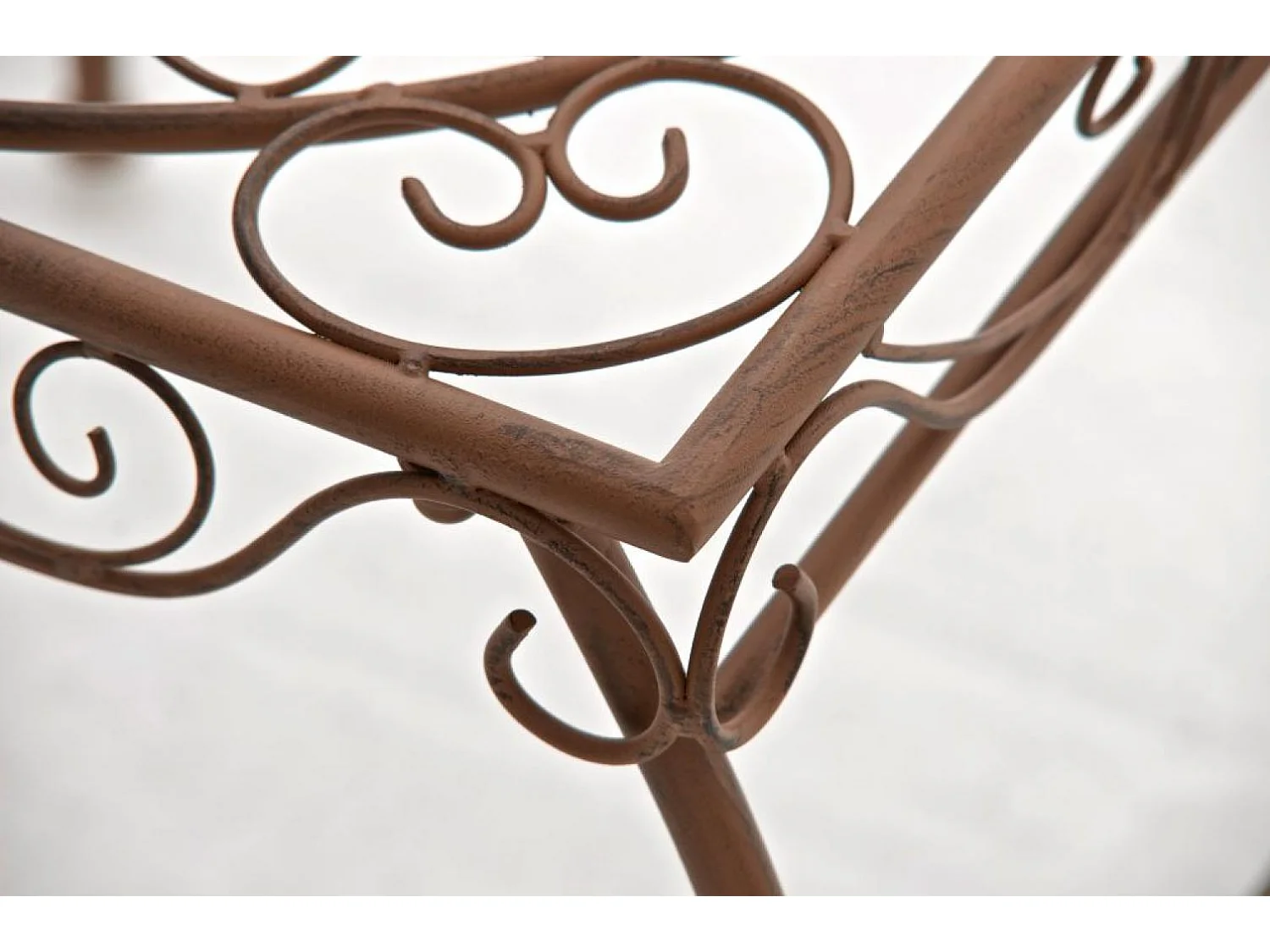 Table d'appoint de jardin - carré - Métal - 49 x 45 cm - Marron antique - Zarina