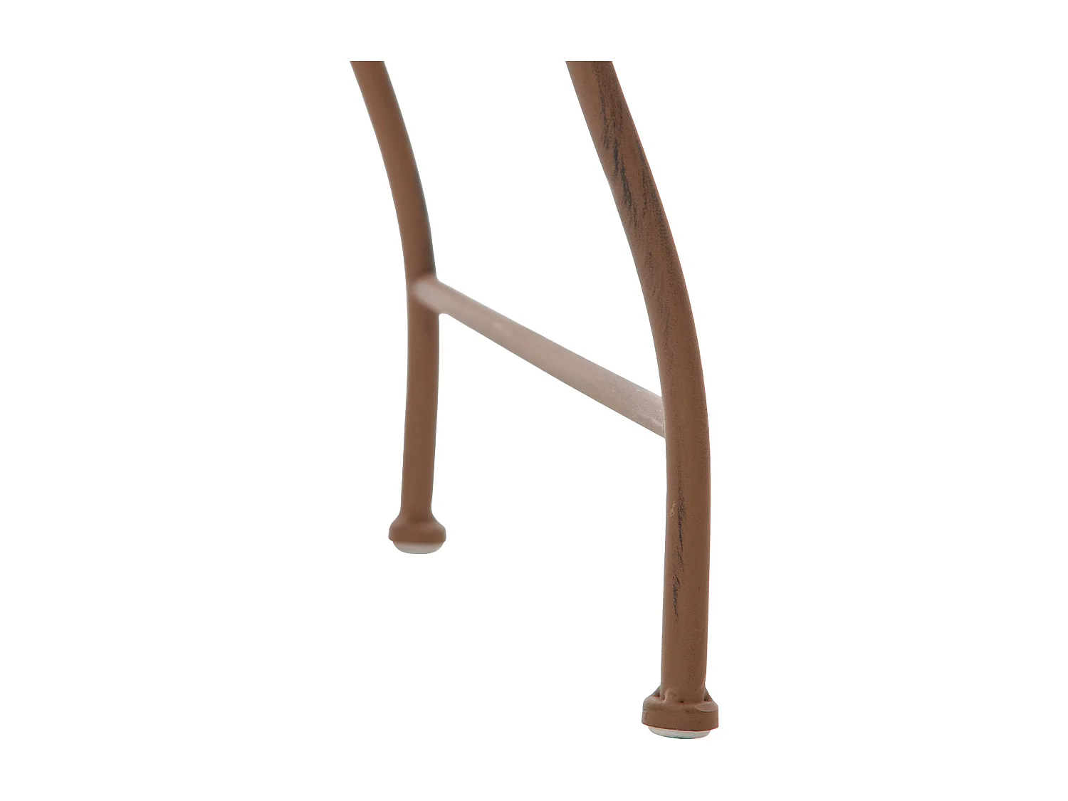 Table d'appoint de jardin - carré - Métal - 49 x 45 cm - Marron antique - Zarina
