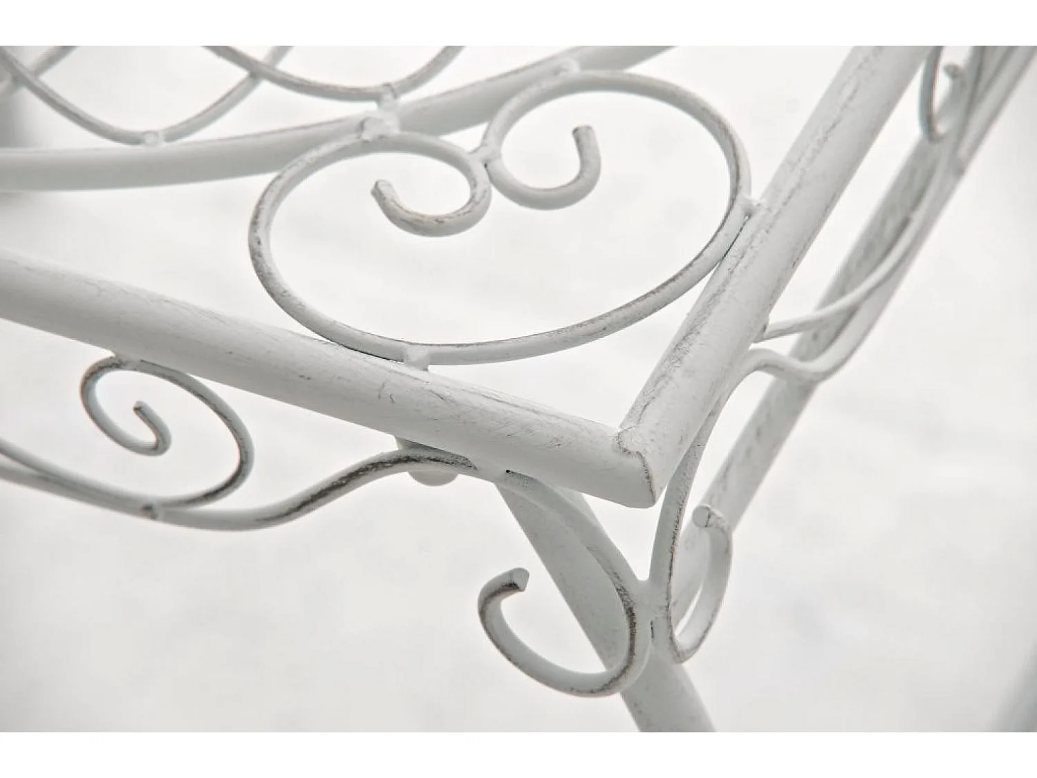 Table d'appoint de jardin - carré - Métal - 49 x 45 cm - Blanc antique - Zarina