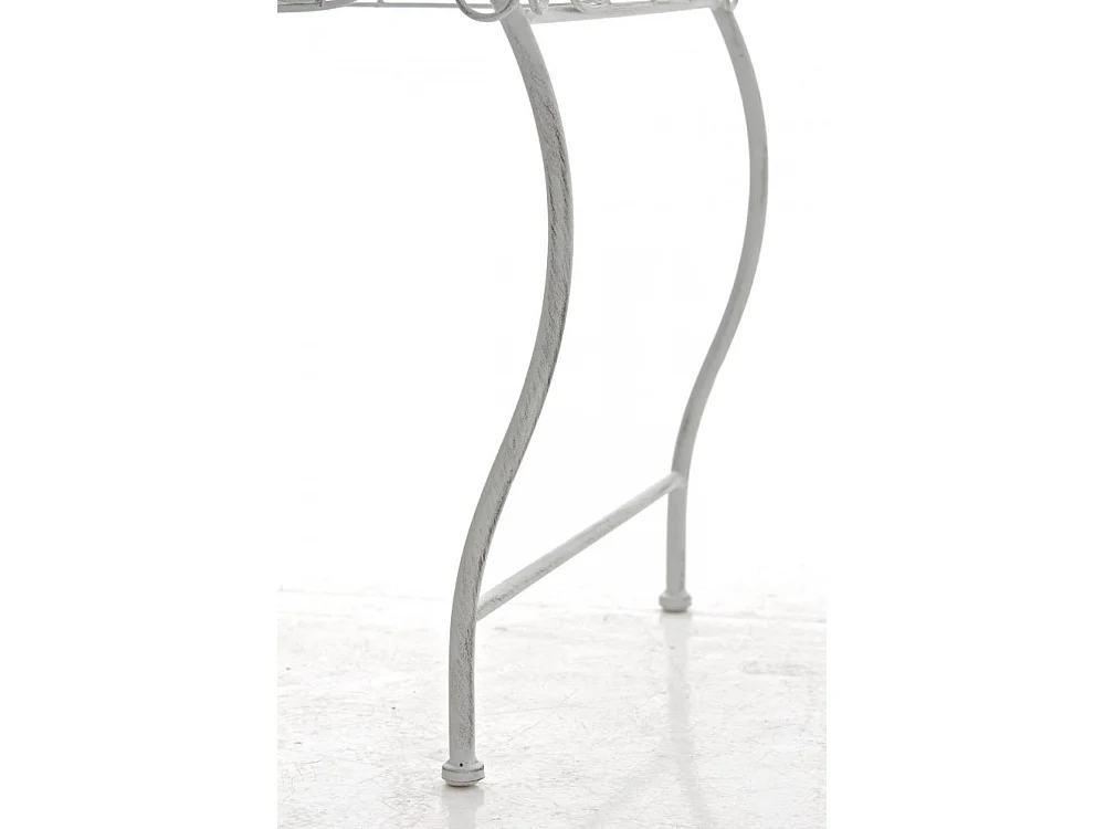 Table d'appoint de jardin - carré - Métal - 49 x 45 cm - Blanc antique - Zarina