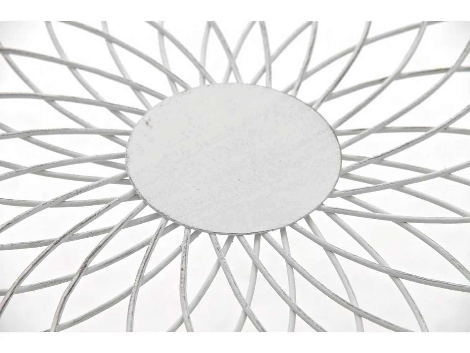Table d'appoint de jardin - carré - Métal - 49 x 45 cm - Blanc antique - Zarina
