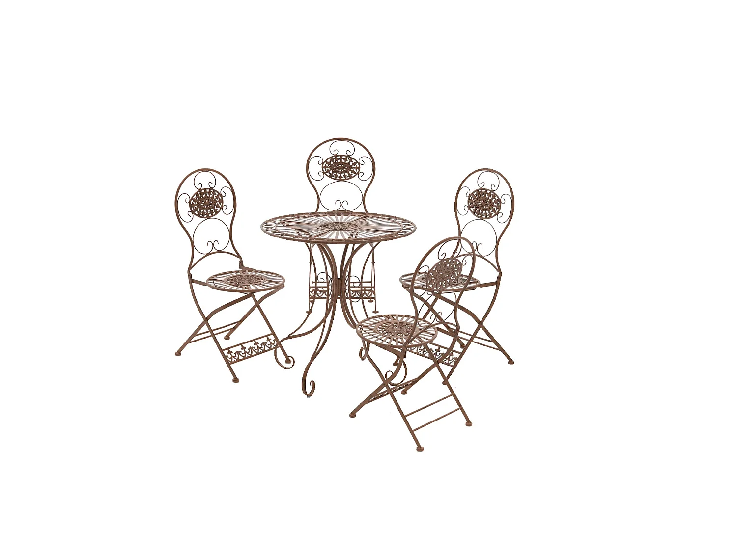 Chaises de jardin - Métal - Marron antique - Mani