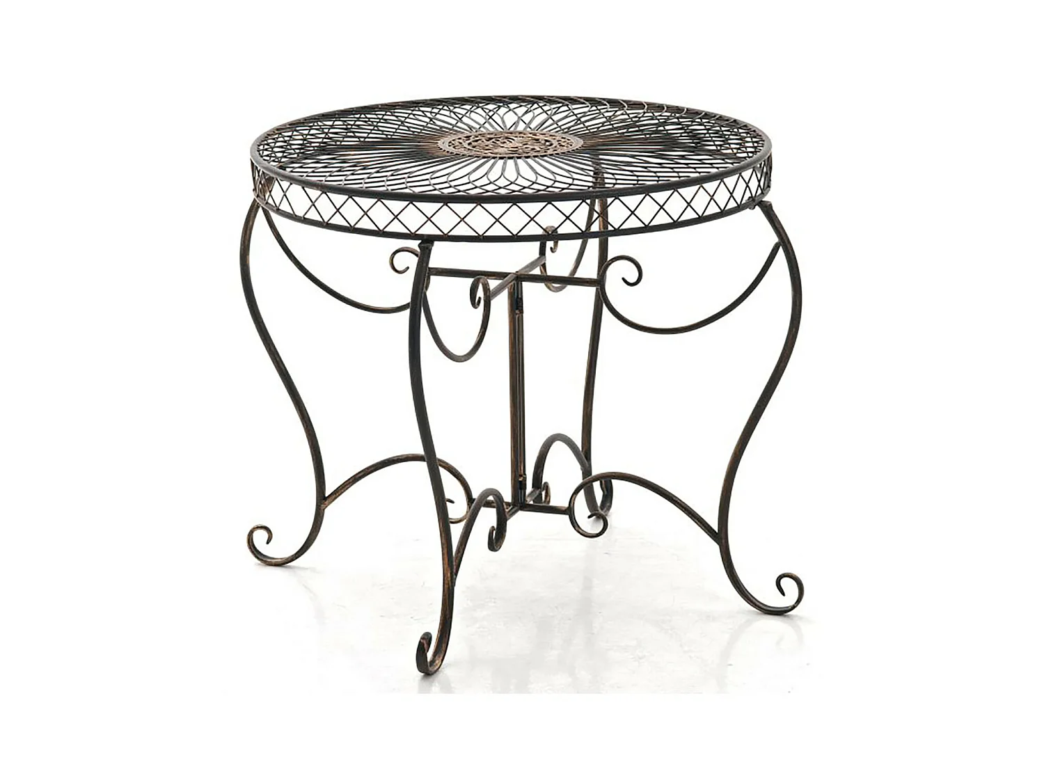 Table d'appoint de jardin - rund 90cm - Métal - Bronze - Sheela
