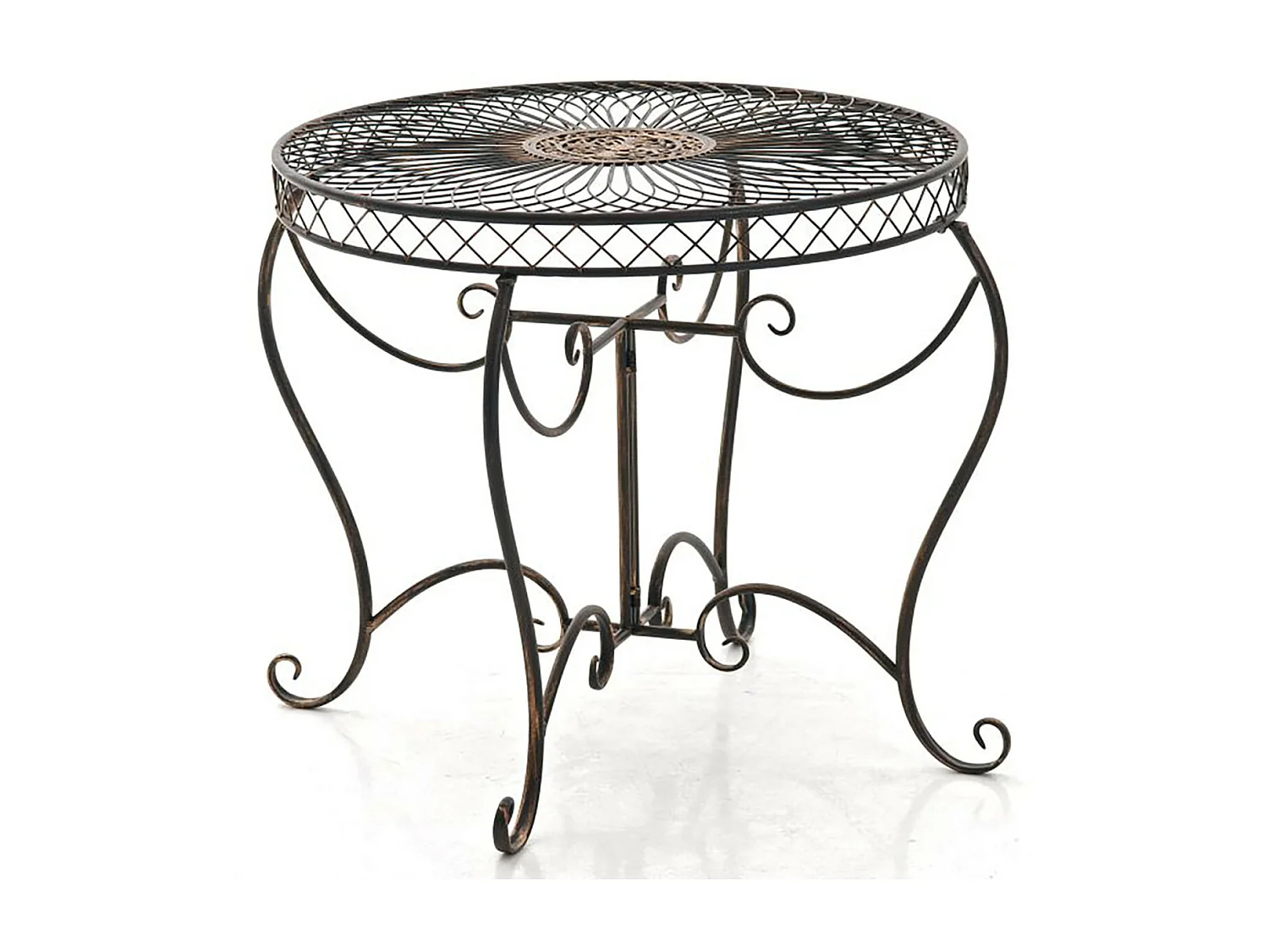 Table d'appoint de jardin - rund 90cm - Métal - Bronze - Sheela