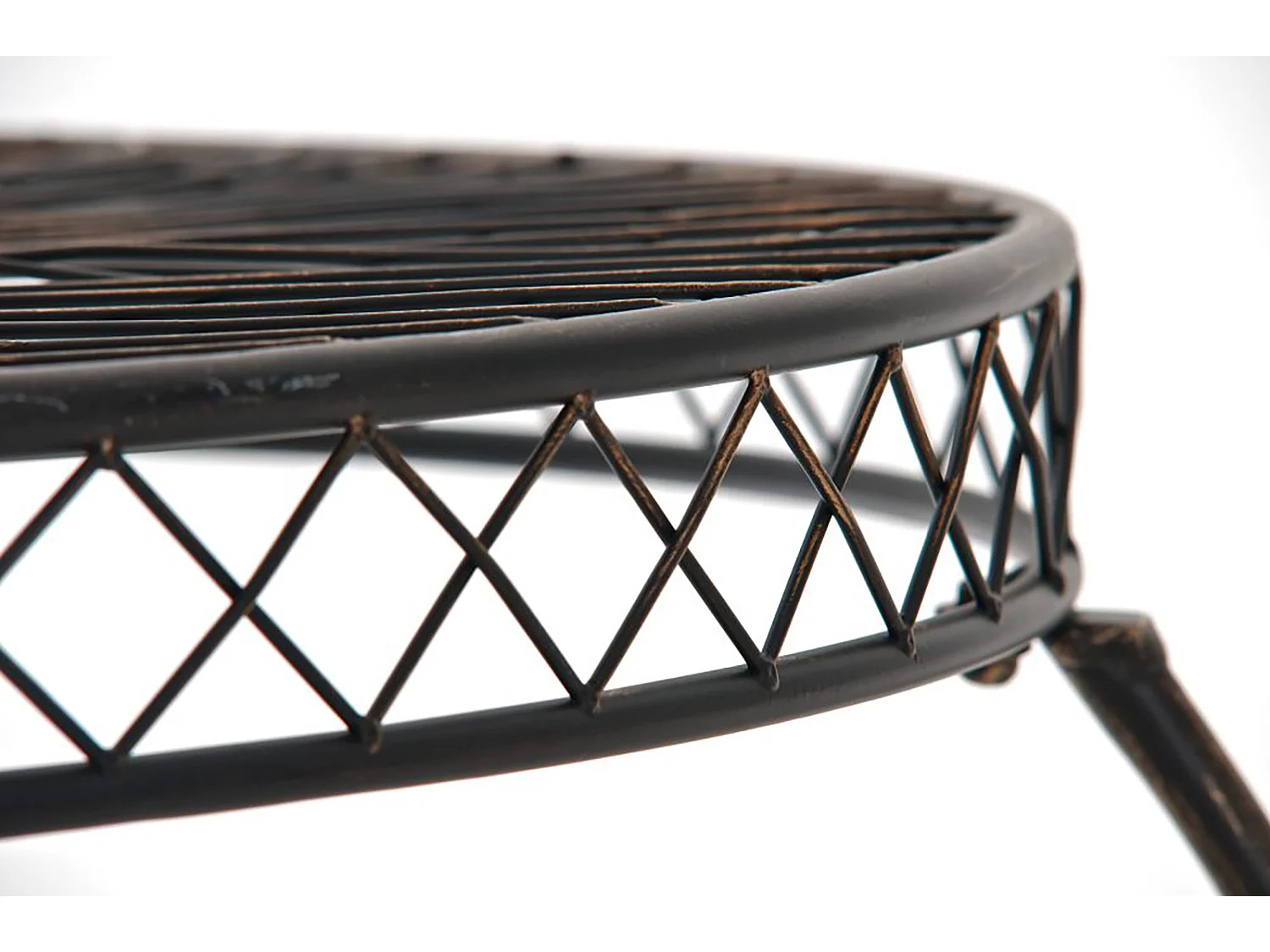 Table d'appoint de jardin - rund 90cm - Métal - Bronze - Sheela