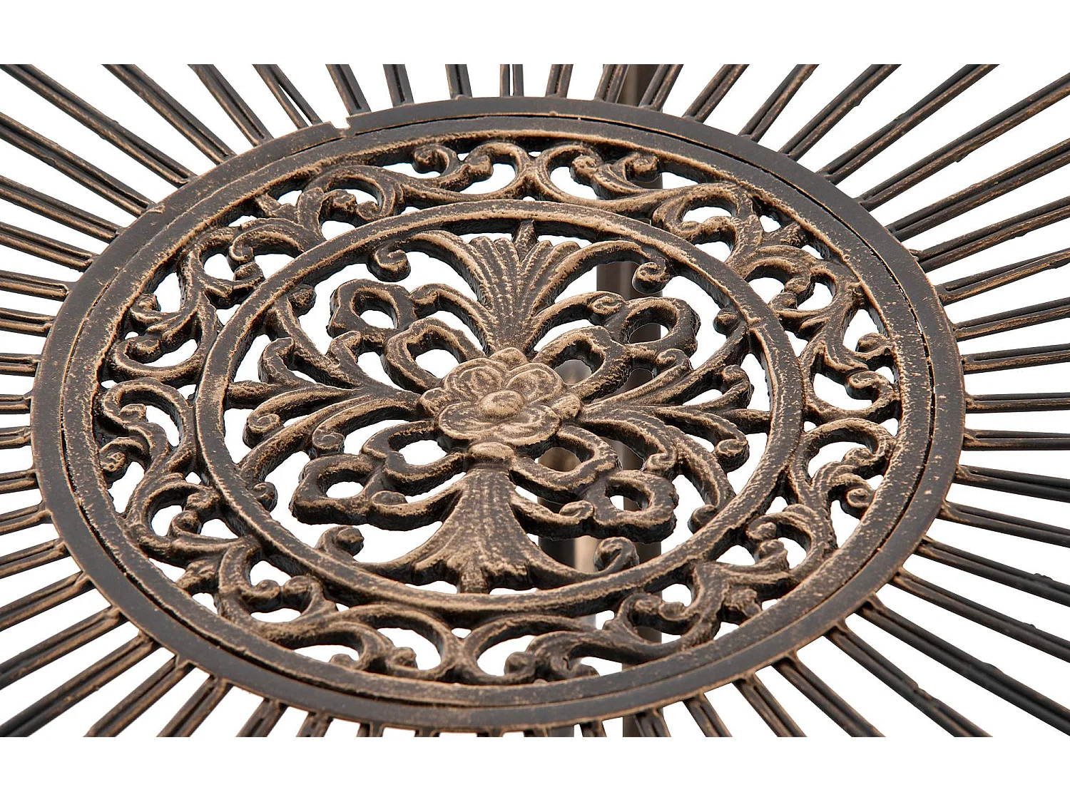 Table d'appoint de jardin - rond Ø 90 cm - Métal - Bronze - Sheela