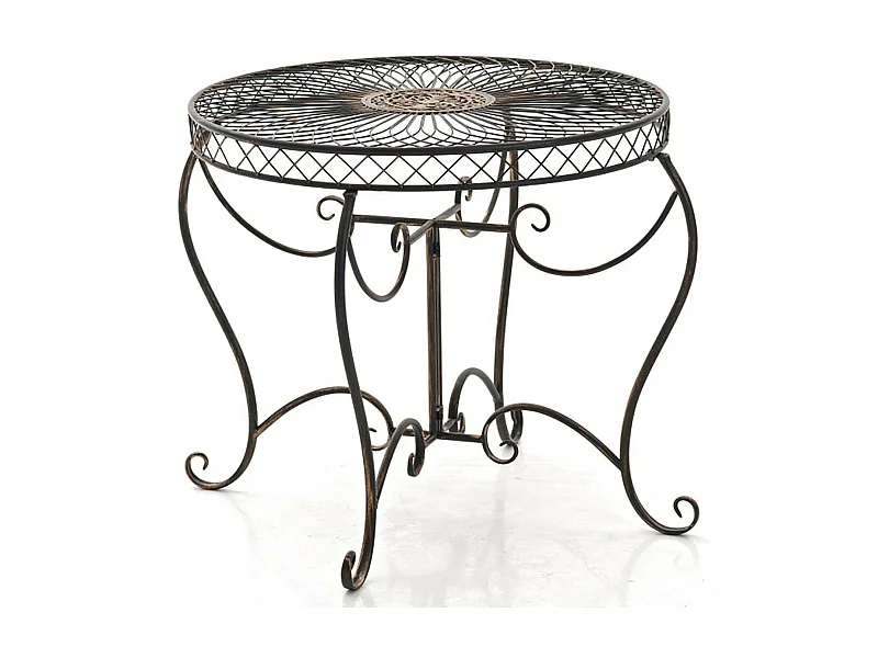 Table d'appoint de jardin - rund 90cm - Métal - Bronze - Sheela