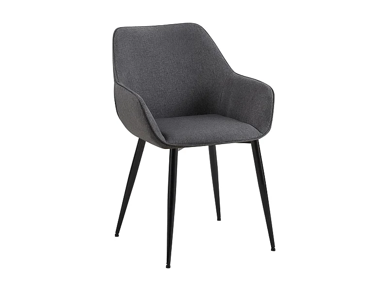 Fauteuil en tissu Vessa - Gris foncé82.00