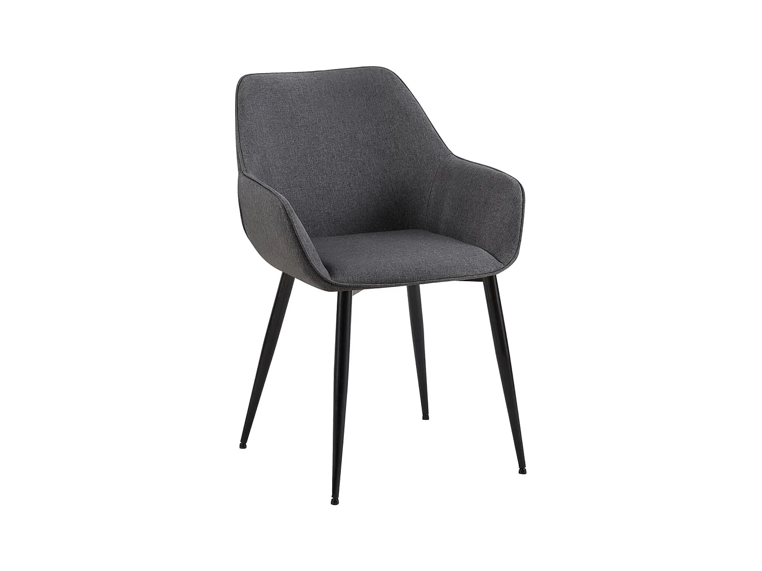 Fauteuil en tissu Vessa - Gris foncé82.00