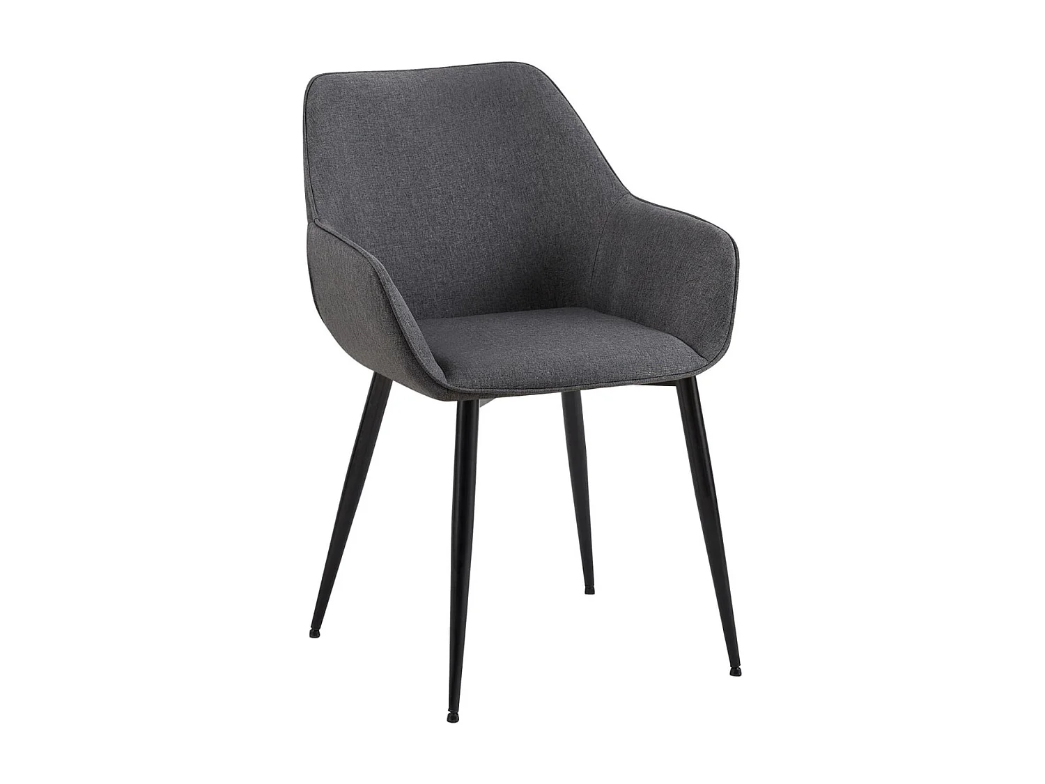 Fauteuil en tissu Vessa - Gris foncé82.00