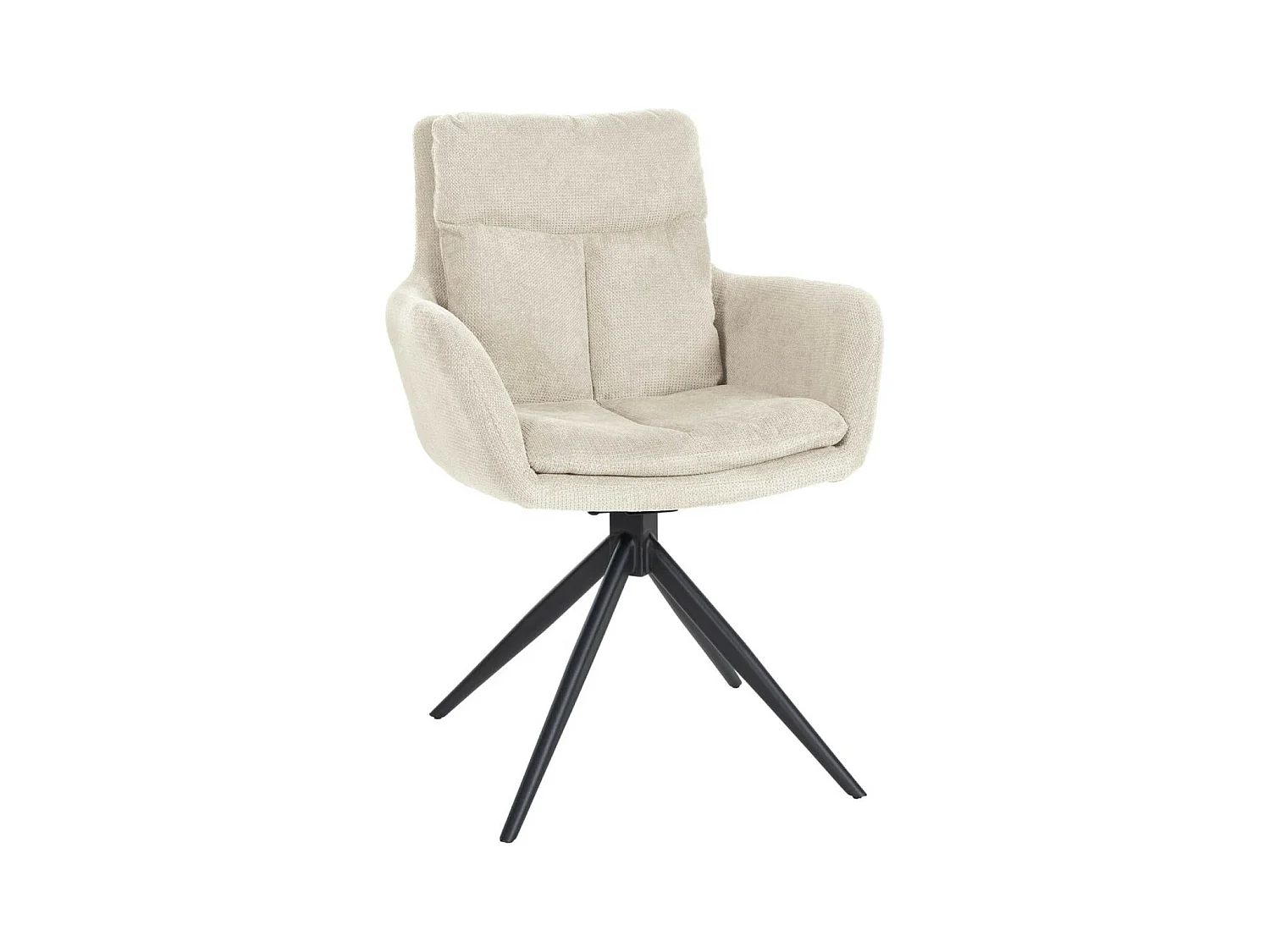 Fauteuil pivotant en tissu Vilas - Crème88.00