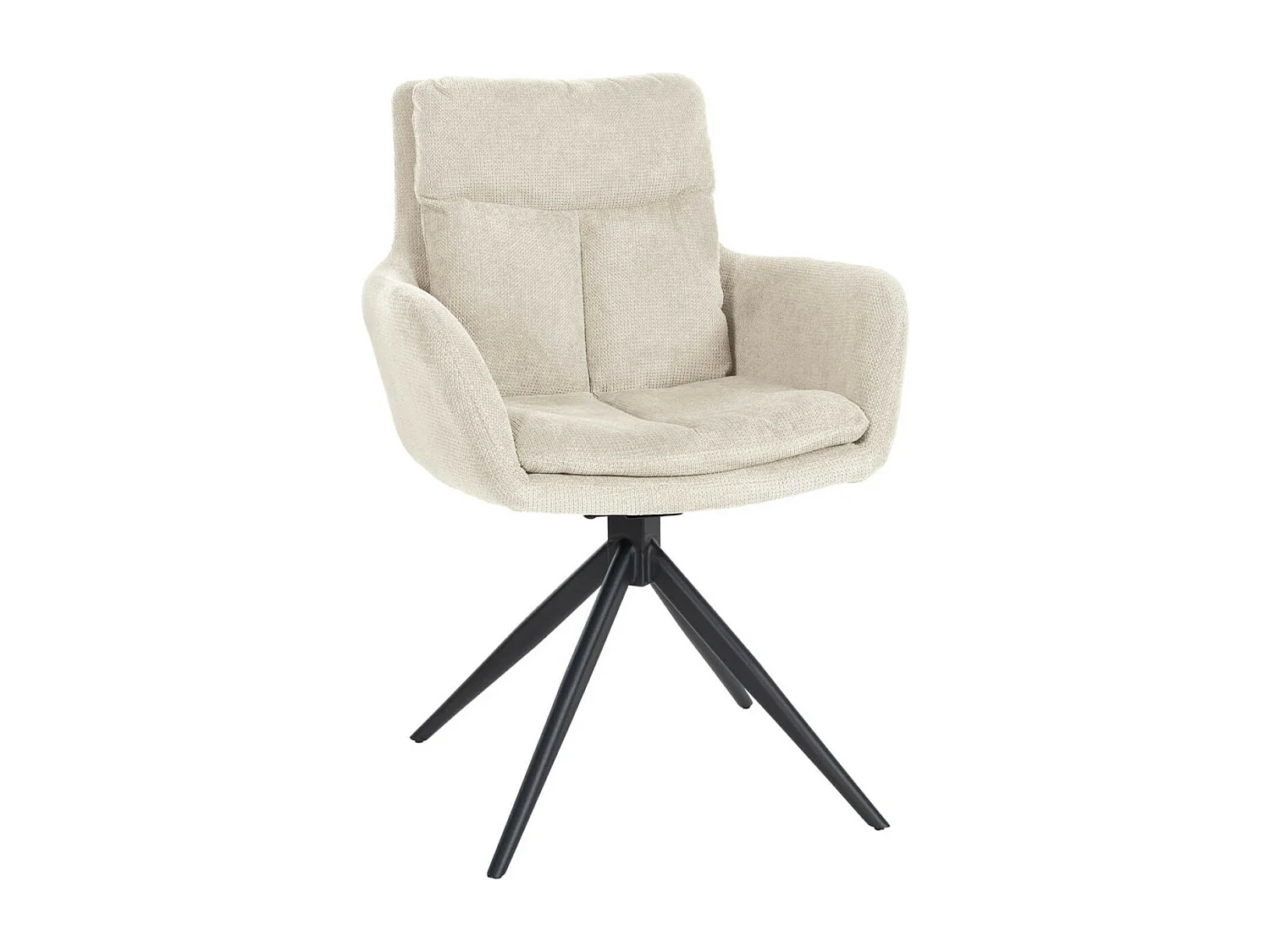 Fauteuil pivotant en tissu Vilas - Crème88.00