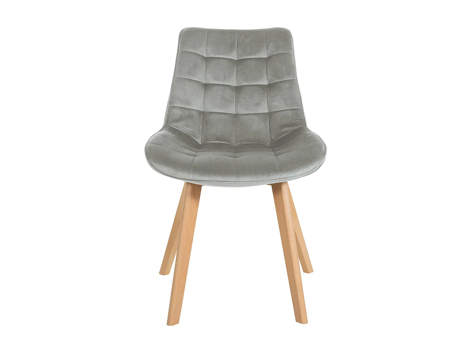 Eetkamerstoelen - Fluweel & zwart - grijs - Brook