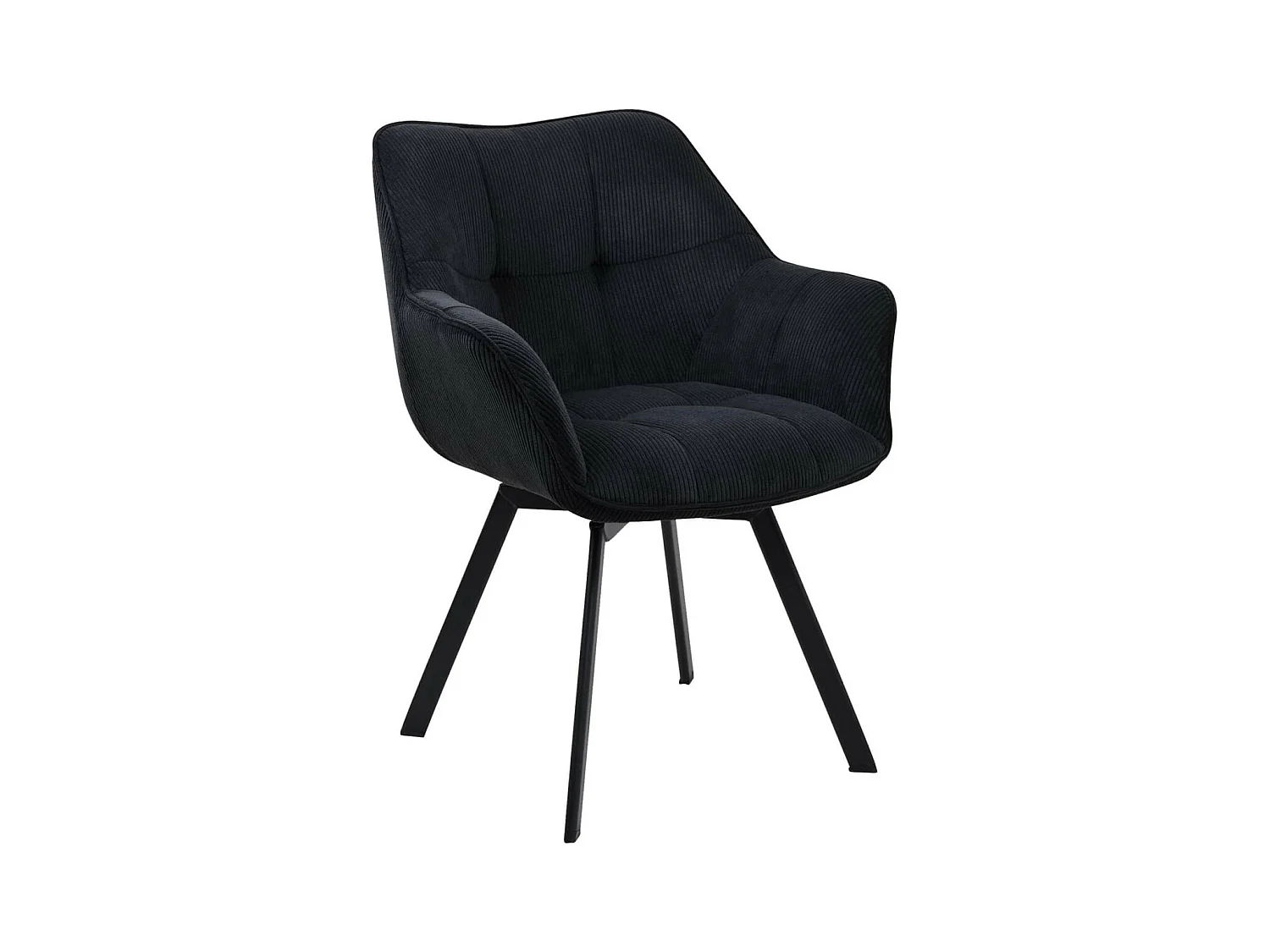 Fauteuil en tissu Jordi - Noir81.00