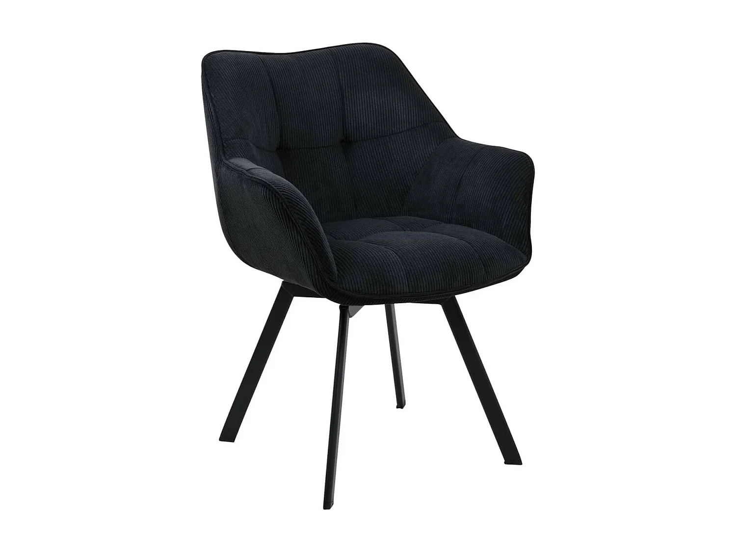 Fauteuil en tissu Jordi - Noir81.00
