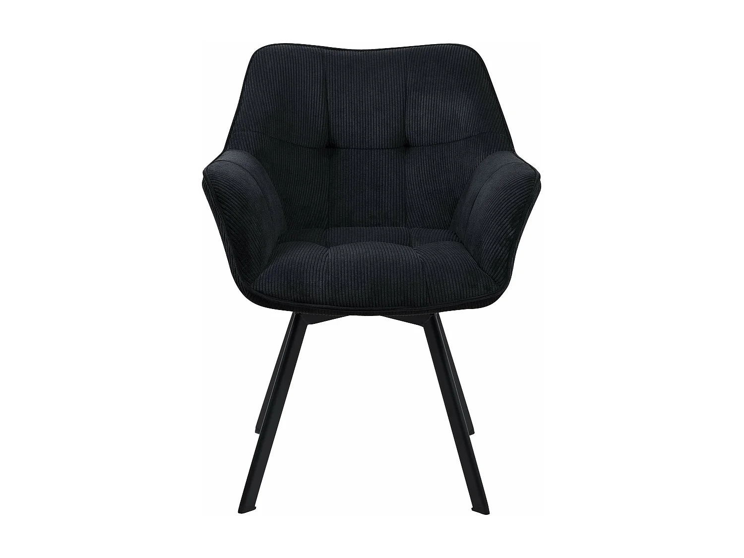 Fauteuil en tissu Jordi - Noir81.00