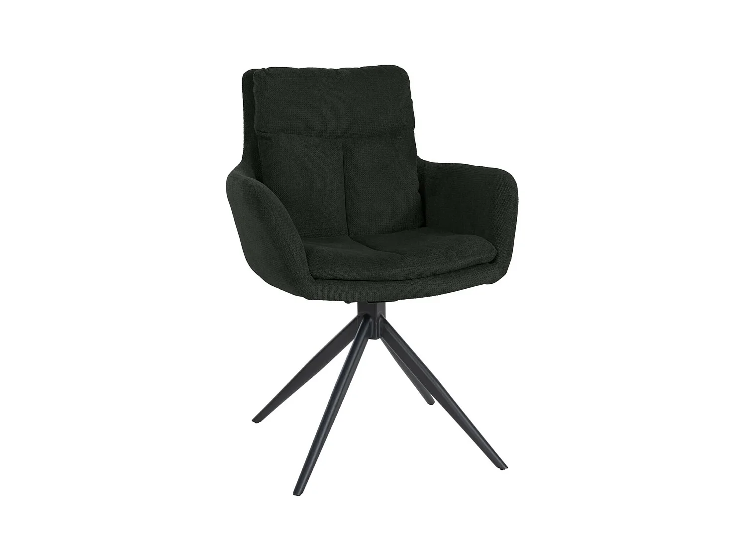 Fauteuil pivotant en tissu Vilas - Noir88.00