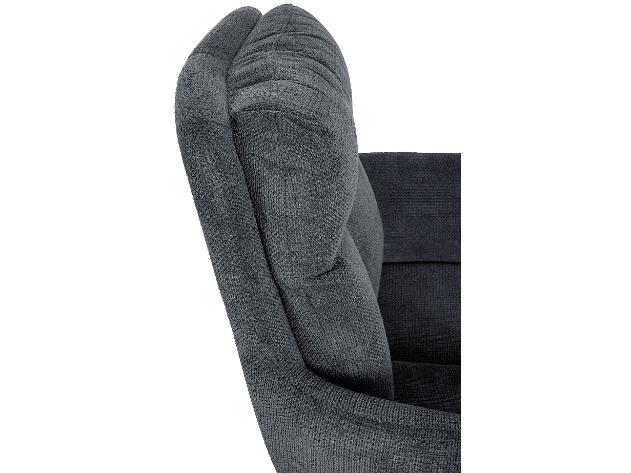 Fauteuil pivotant en tissu Vilas - Noir88.00