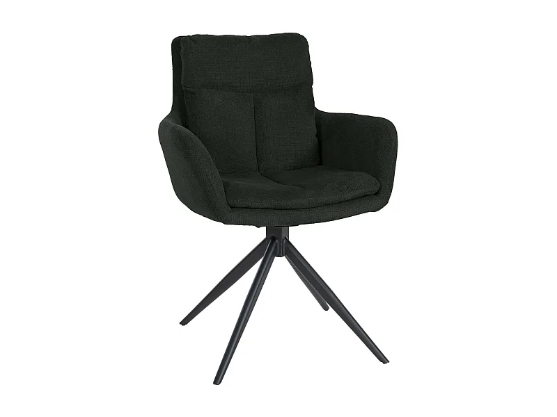 Fauteuil pivotant en tissu Vilas - Noir88.00