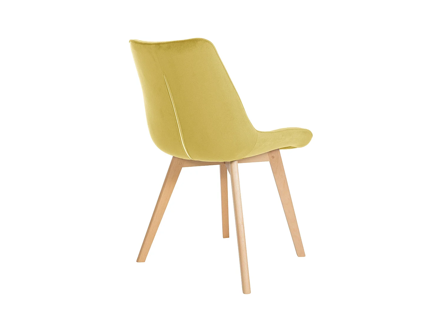 Esszimmerstuhl - Samt & schwarz - gelb - Brook