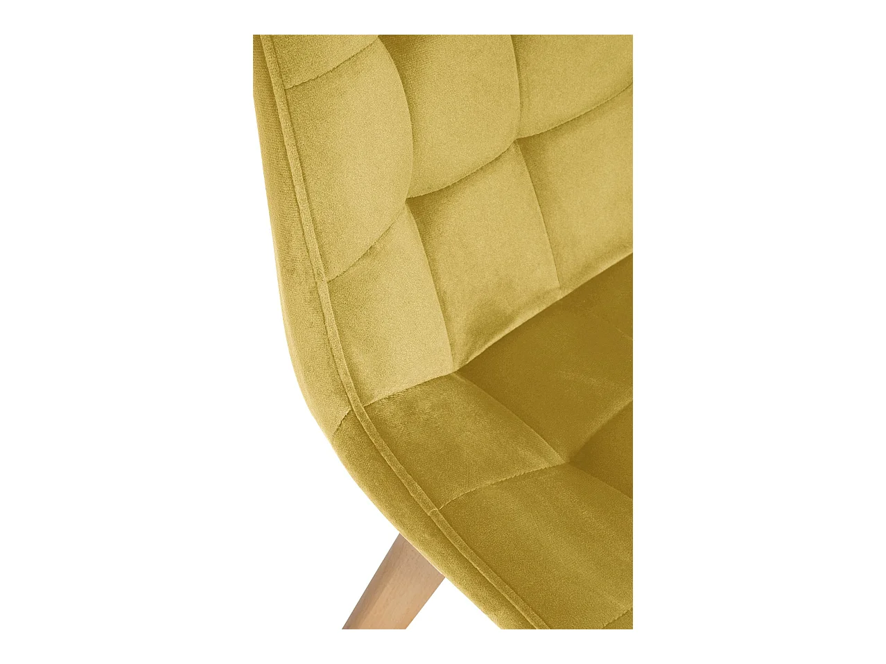 Esszimmerstuhl - Samt & schwarz - gelb - Brook