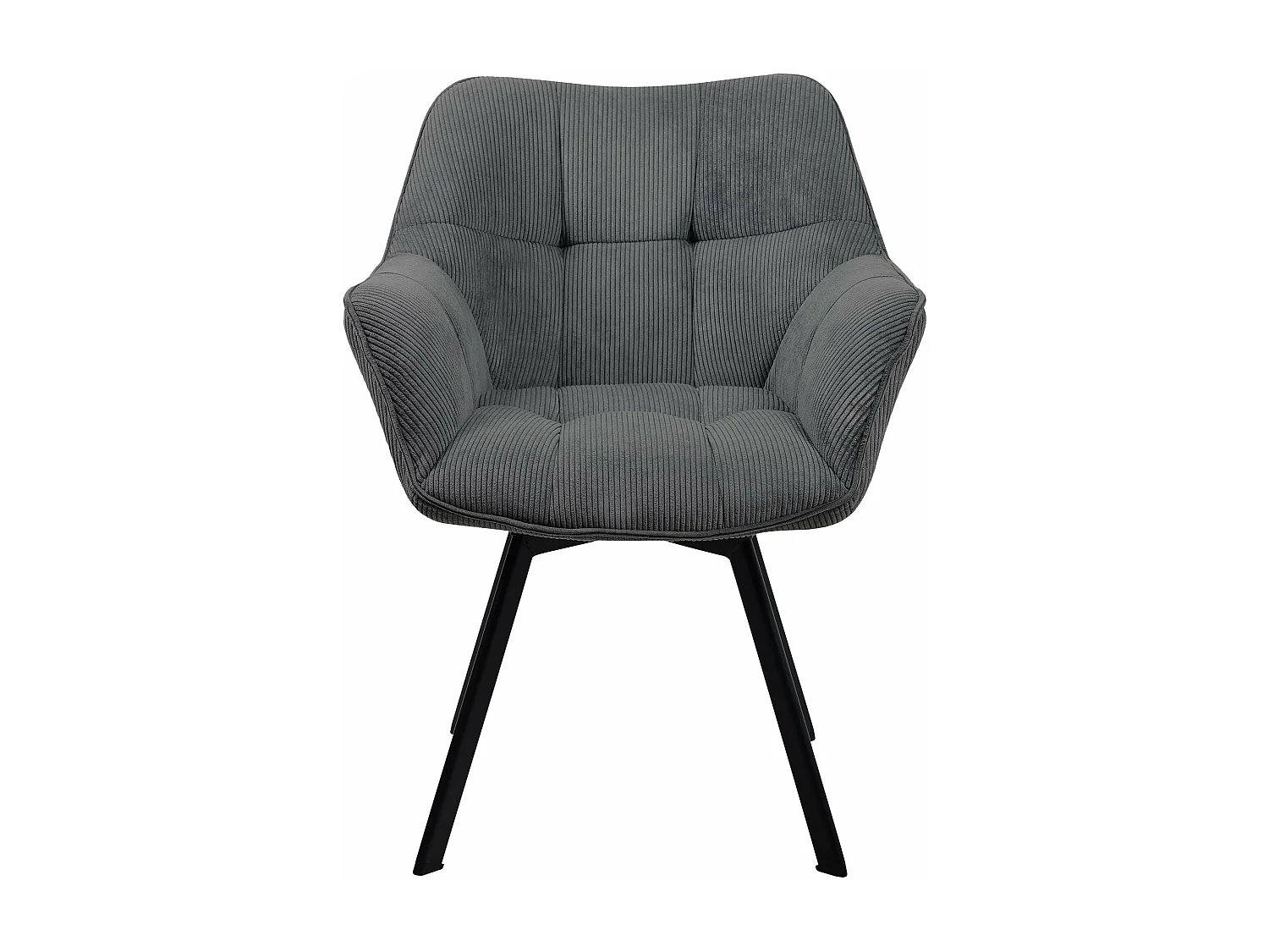 Fauteuil en tissu Jordi - Gris foncé81.00