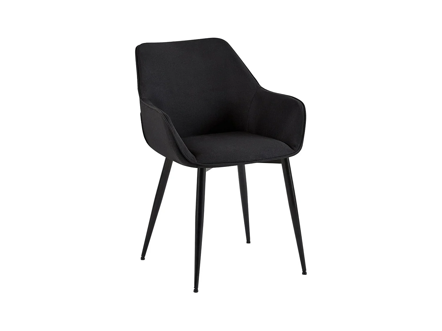 Fauteuil en tissu Vessa - Noir82.00