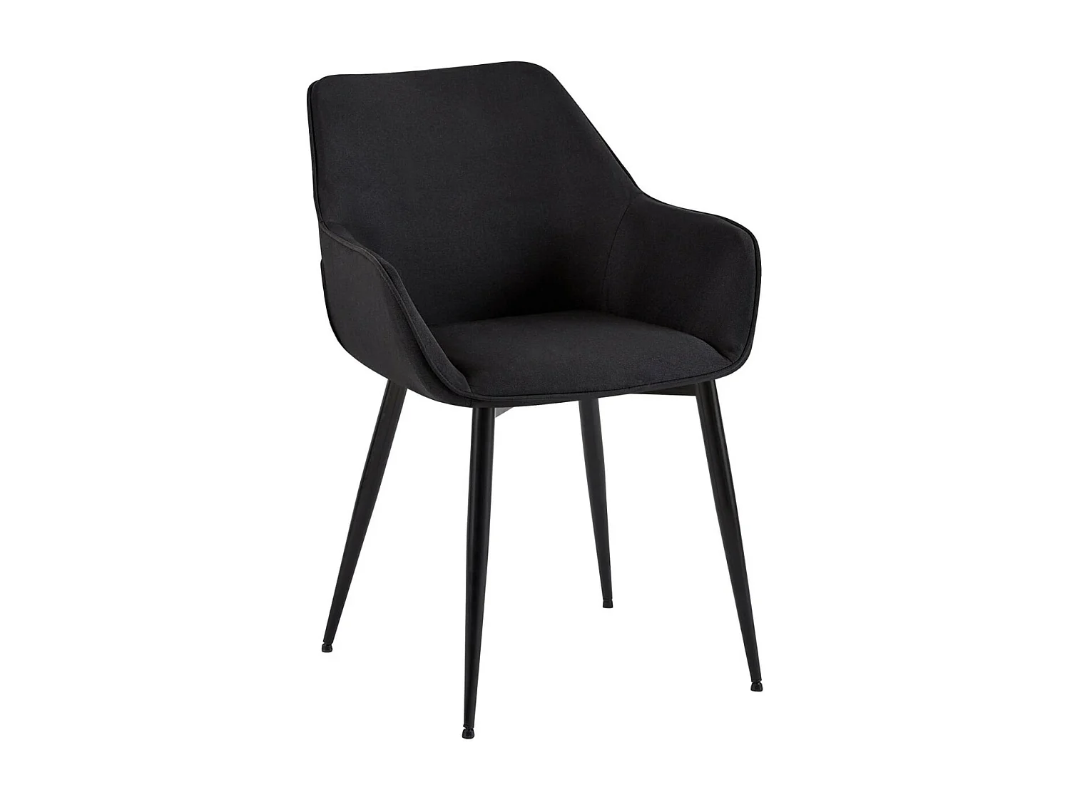 Fauteuil en tissu Vessa - Noir82.00