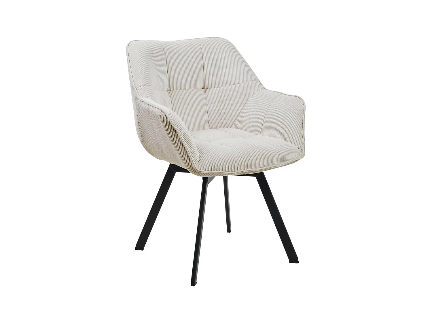 Fauteuil en tissu Jordi - Crème81.00