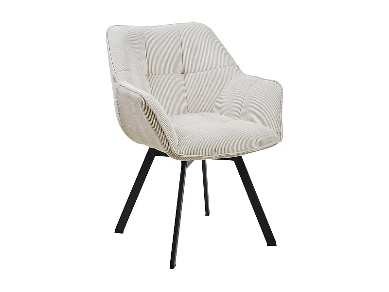 Fauteuil en tissu Jordi - Crème81.00