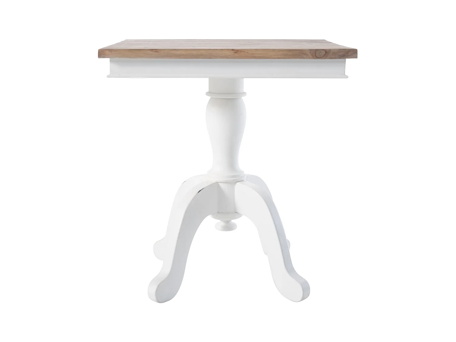 Bijzettafel - vierkant - Hout - 50 x 50 cm - natura/wit - Goa
