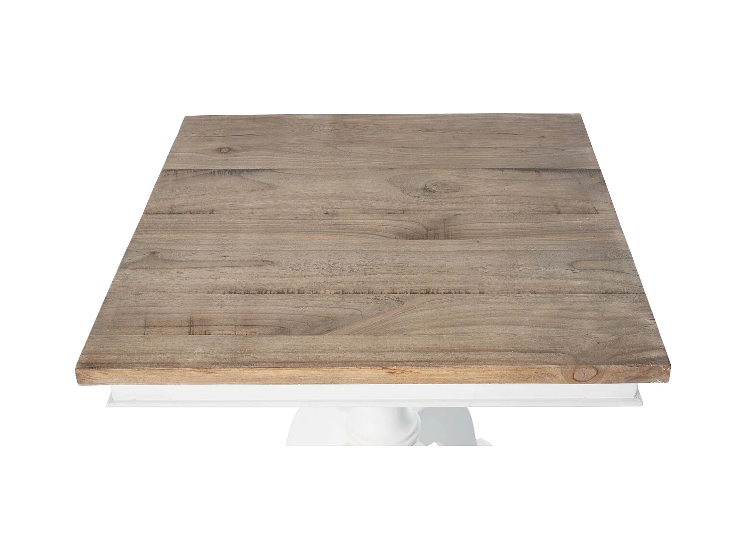 Bijzettafel - vierkant - Hout - 50 x 50 cm - natura/wit - Goa