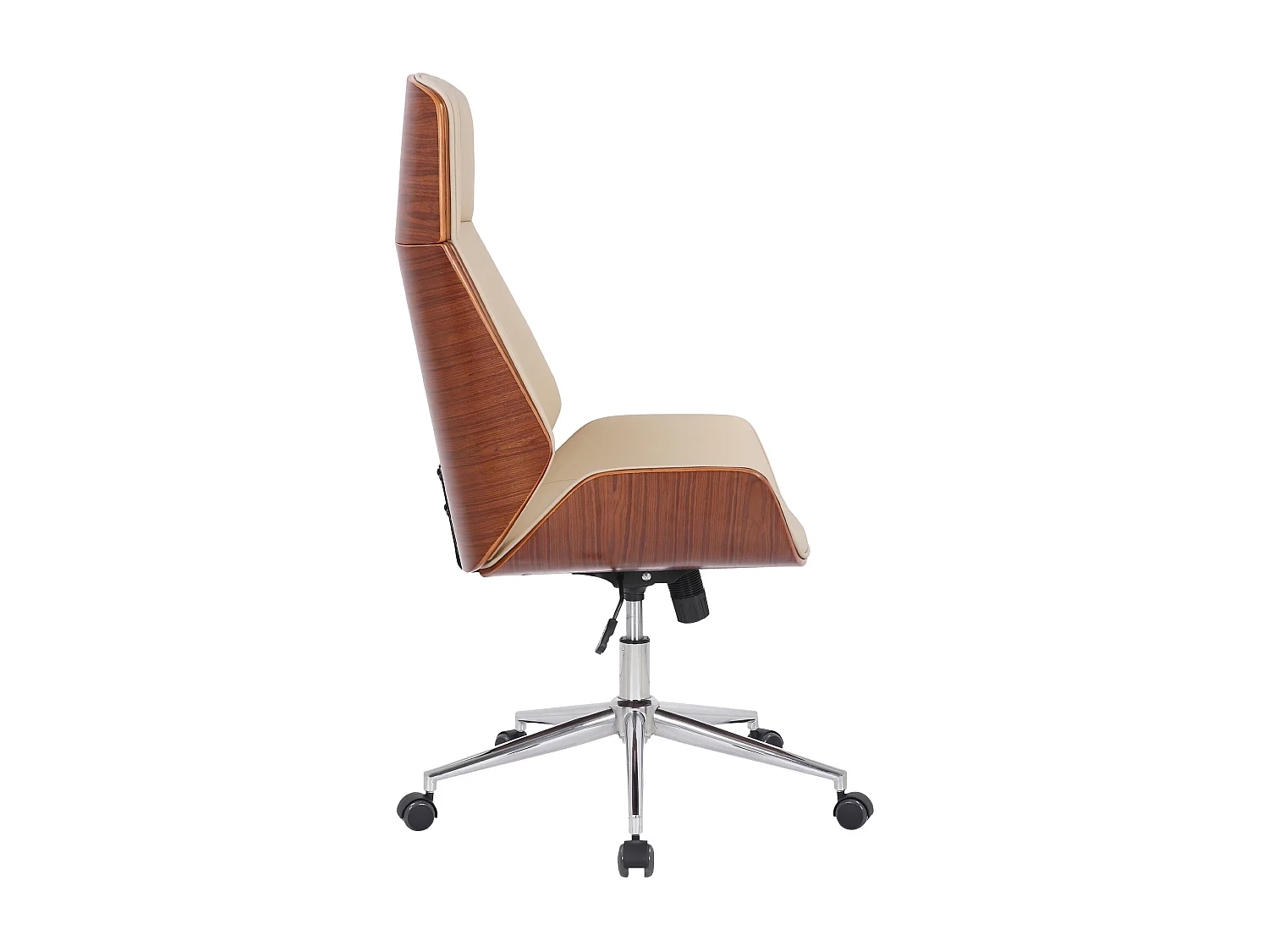 Fauteuil de bureau Varel - Noyer - Crème110.00