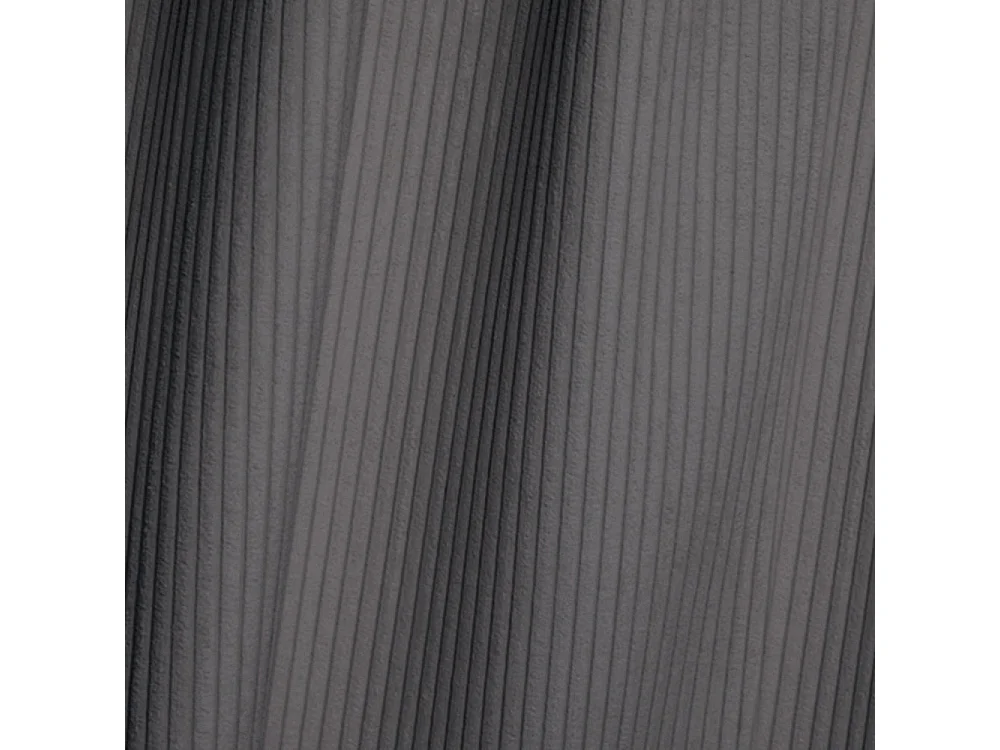 Canapé angle gauche 4 places BLISS en velours côtelé gris anthracite