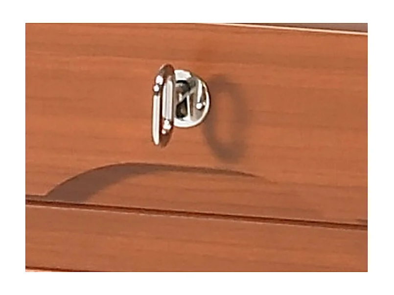 Classeur à Rideau Merisier 8 Tablettes 1 Kit DS Serrure L 41,4 H 140,4 P 44 cm