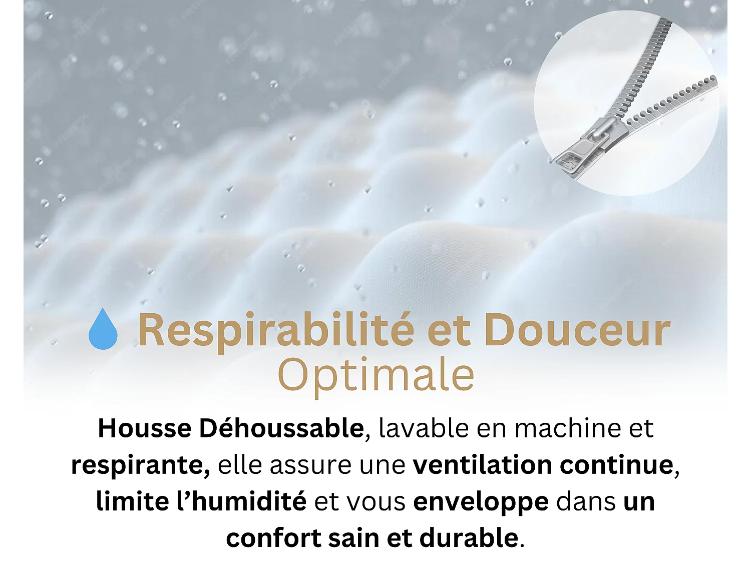 Matelas 160x200 2 Places Nuage Plus - Mémoire de Forme 60 kg/m³ Haute Qualité - Contre le Mal de Dos - Épaisseur 25 Cm - Confortable