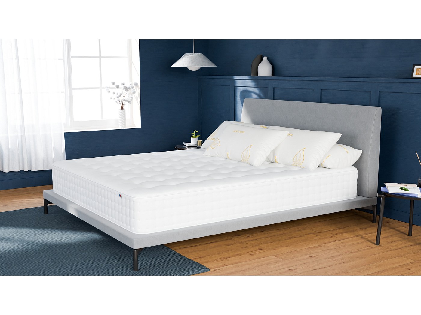 Materasso 140 x 190 cm, altezza 25 cm, materasso ortopedico a molle insacchettate, rigidità