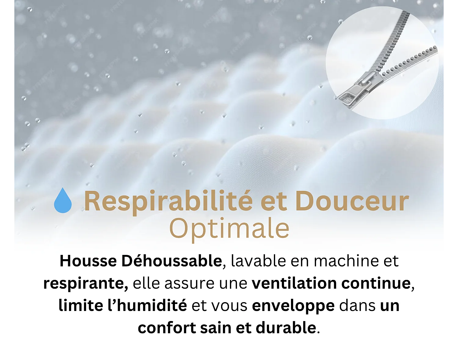 Matelas 180x200 2 Places Nuage Plus - Mémoire de Forme 60 kg/m³ Haute Qualité - Contre le Mal de Dos - Épaisseur 25 Cm - Confortable