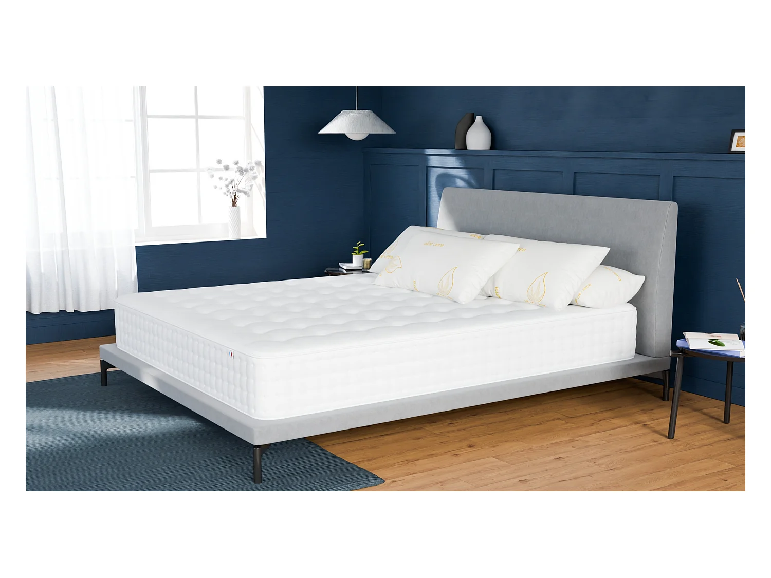 Matelas 140x190 2 Places Nuage Plus - Mémoire de Forme 60 kg/m³ Haute Qualité - Contre le Mal de Dos - Épaisseur 25 Cm - Confortable