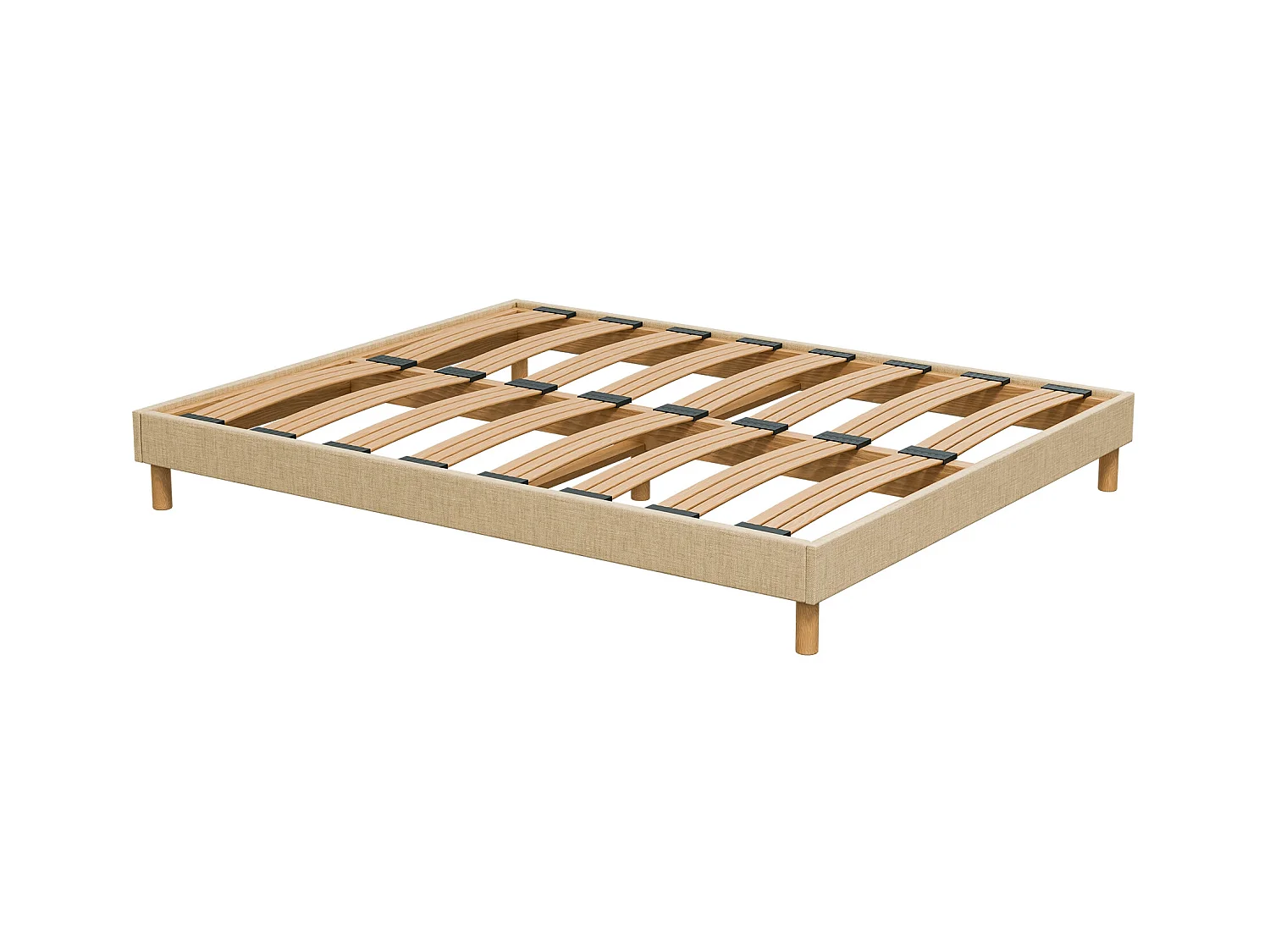 Sommier à Latte 90x200 cm- Bois Épicéa Structure Solides Haute Qualité - Beige - Silencieux, Confortable et Résistant - Douce Lune