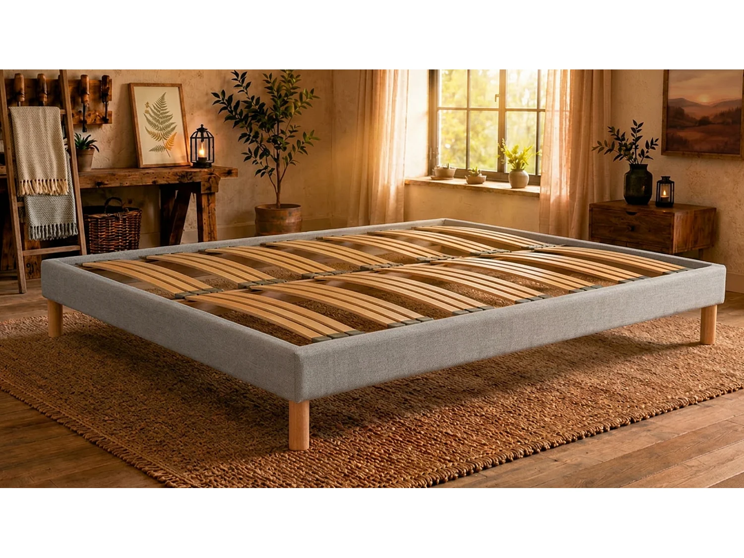 Lattenbodem 90x 190 cm - Vurenhout Stevige en duurzame structuur Hoge kwaliteit - Lichtgrijs - Comfortabel Douce Lune®
