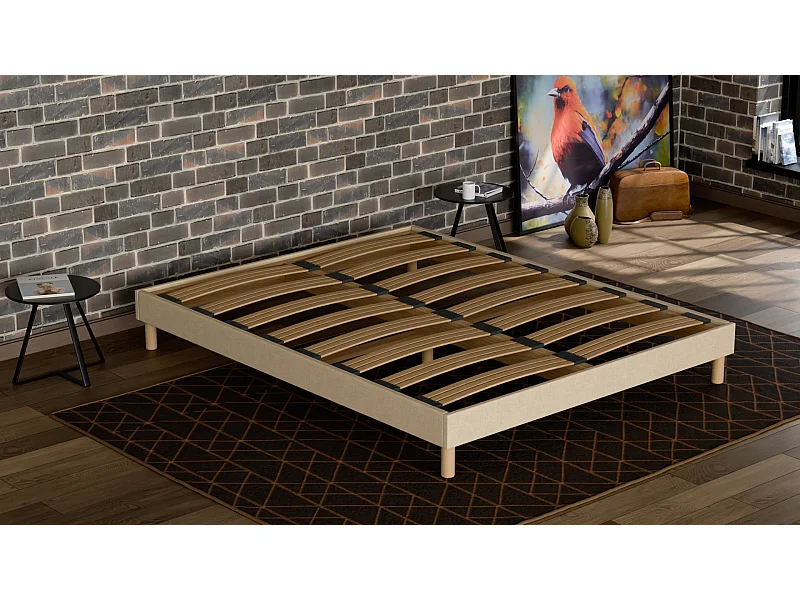 Lattenbodem 90x 190 cm - Vurenhout Hoge kwaliteit Duurzame structuur - Beige - Comfortabel Douce Lune®