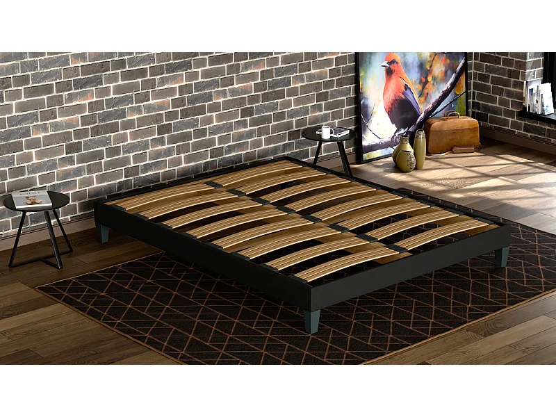 Eco Douce Lune® Lattenrost aus Holz, Schwarz, 90 x 200 cm