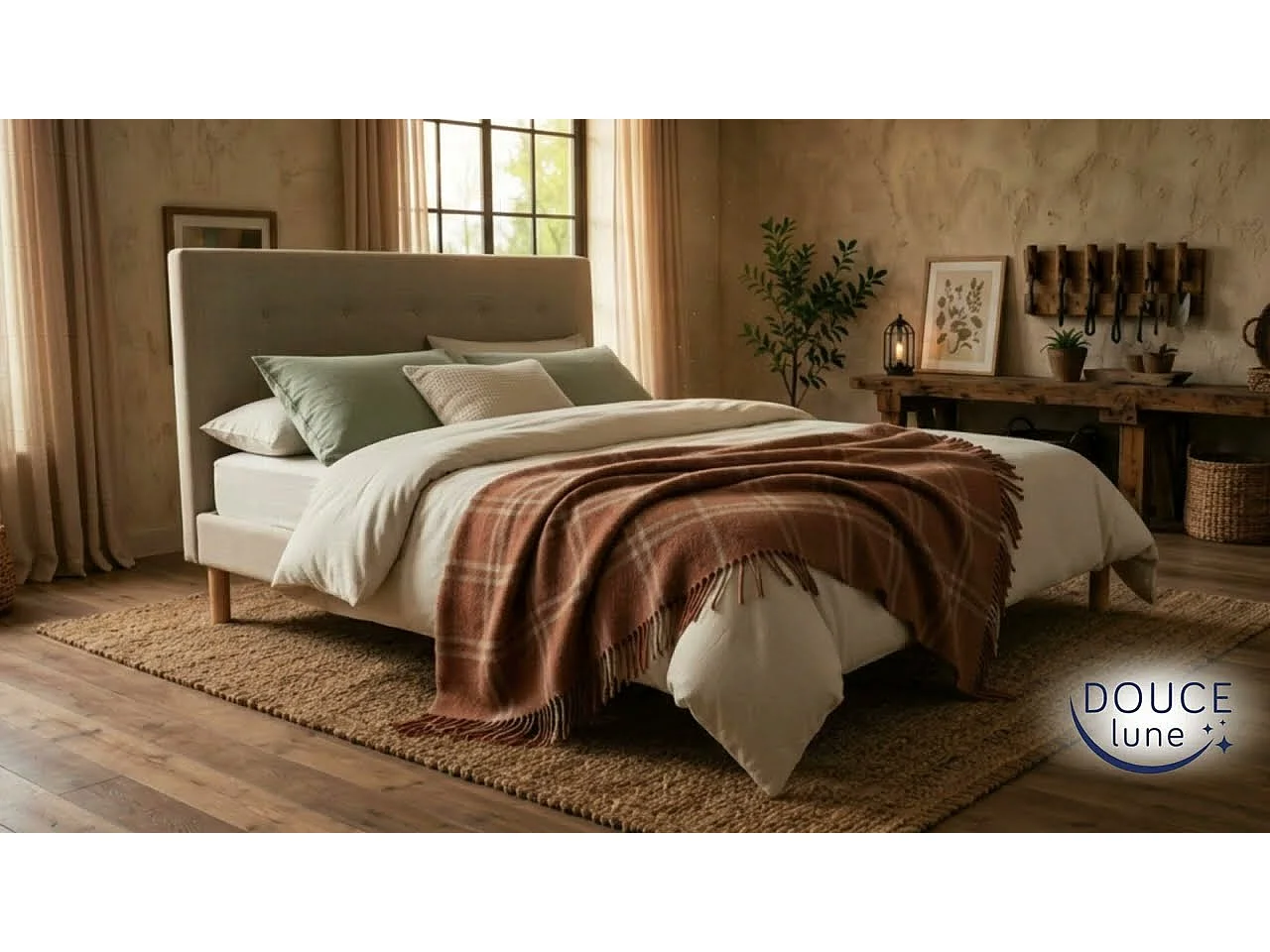 Sommier à Latte 140x190 cm - Bois Épicéa Structure Durable Solides Qualité - Beige - Silencieux, Confortable et Résistant - Primo Douce Lune