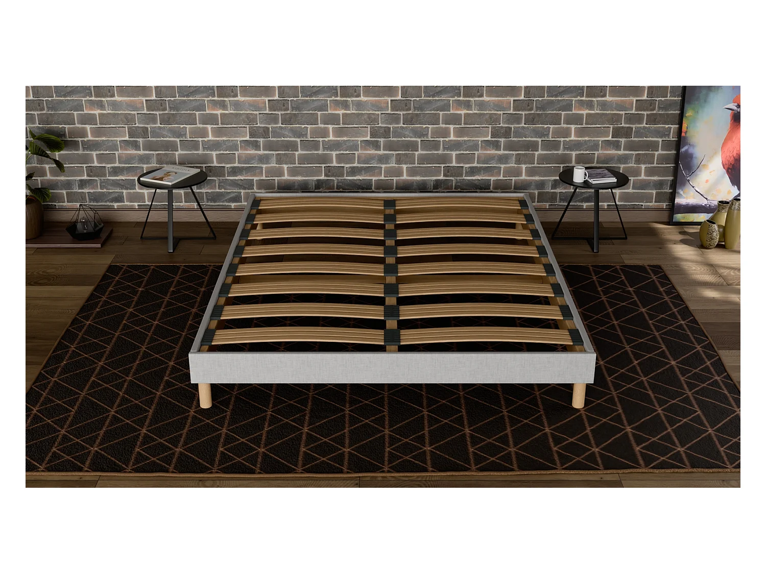 Lattenbodem 180x 200 cm - Vurenhout Stevige en duurzame structuur Hoge kwaliteit - Lichtgrijs - Comfortabel Douce Lune®